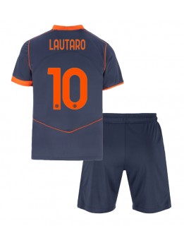 Billige Inter Milan Lautaro Martinez #10 Tredjedraktsett Barn 2025-26 Kortermet (+ Korte bukser)